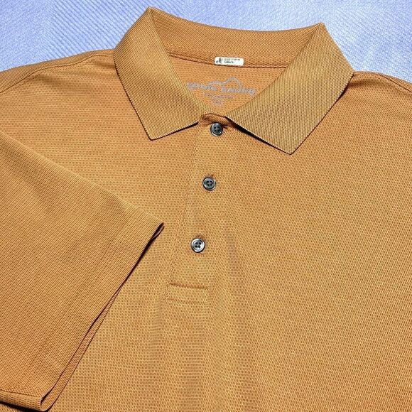 Eddie Bauer Burnt Orange‎ Polo Cotton Blend shirt Sleeve Shirt Men's Size Medium - Picture 1 of 11